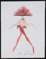 Untitled showgirl costume: original drawing, 1997