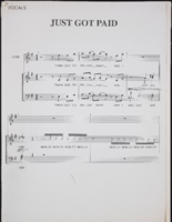 Printed sheet music with select handwritten scores