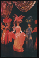 1900s cancan gown dancers on stage