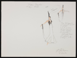 Tango #7: original costume design drawing with notes