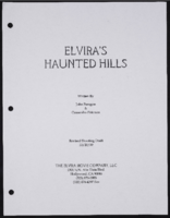 Elvira's Haunted Hills: shooting script draft