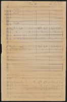 Cancan arrangement by Bill Reddie: handwritten music score