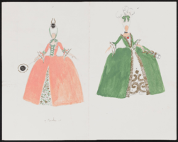 Venice 1775 costume design drawings: originals