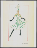 Paris 1900 costume design drawings: color photocopies