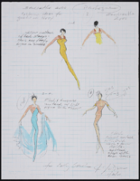 Prologue costume design drawings: color photocopy