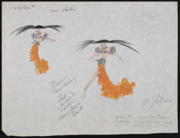 New Latin costume design drawings and notes