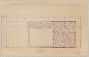 Untitled sketch: curtain with female figures