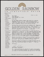 Golden Rainbow correspondence, press clippings, programs