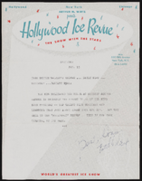 Hollywood Ice Revue: press clippings and programs