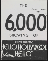 Hello Hollywood Hello: 6,000th showing handout with show trivia and notes