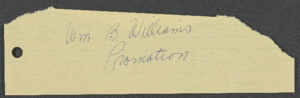 William B. Williams Promotion: photographs