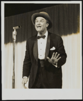 Comedian Red Skelton on stage: photographs