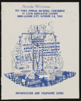 Third Annual National Conference of State Legislative Leaders: program, brochure, and list of attendees
