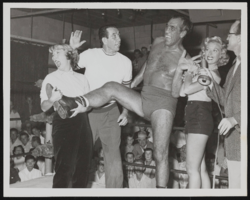 Wrestler Primo Carnera: photographs
