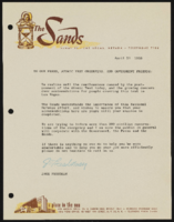 1955 atomic test in Nevada: Sands Hotel correspondence, records, and photographs