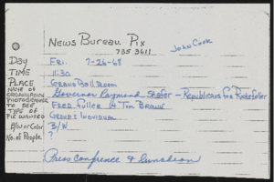 Republicans for Rockefeller Luncheon: photographs and planning records