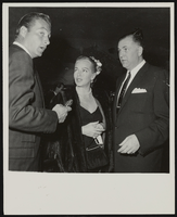 Lana Turner, Jack Entratter, and unidentified man: photograph