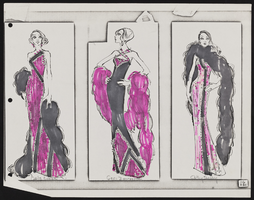 Hallelujah Hollywood: costume design sketches - Act X "Theatre of Ziegfeld" (folder 5)