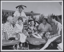Actress Hedda Hopper at the Sands Hotel: photographs