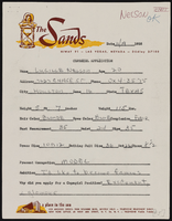 Sands Hotel Copa Girls application forms