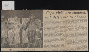 Sands Hotel Copa Girls: correspondence and clippings