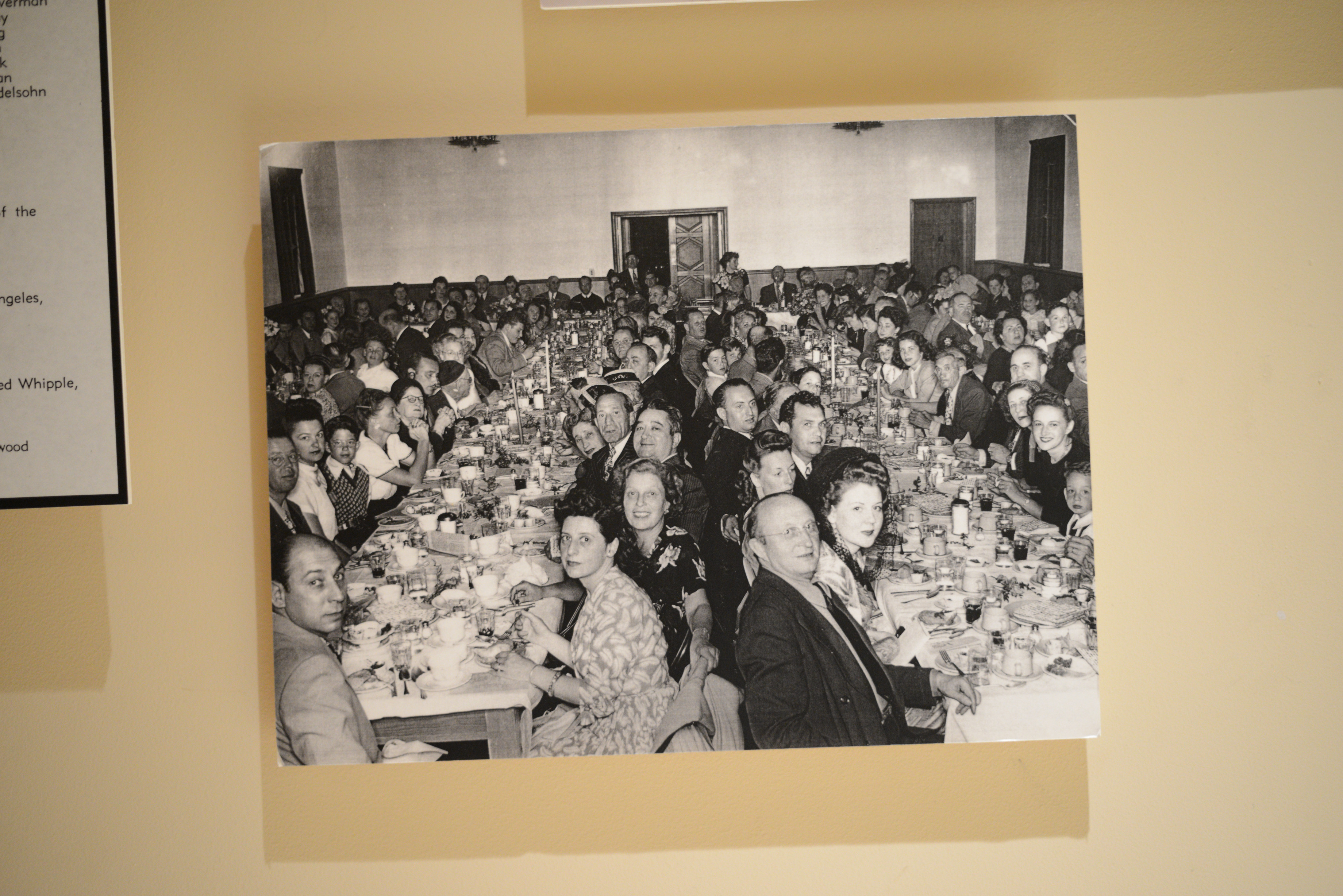 Photograph of large banquet room during an event