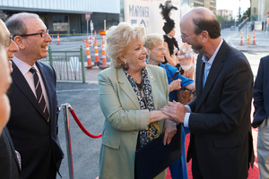 Photograph of Mayor Carolyn Goodman and Andy Katz at Manpower Las Vegas' 50th anniversary celebration, Las Vegas, Nevada, April 09, 2015