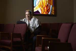 Photograph of Rabbi Felipe Goodman at Temple Beth Sholom, Las Vegas, Nevada, February 22, 2016