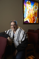 Photograph of Rabbi Felipe Goodman at Temple Beth Sholom, Las Vegas, Nevada, February 22, 2016