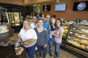 Photograph of Joni Fried and family at Freed's Bakery, Las Vegas, Nevada, March 04, 2016