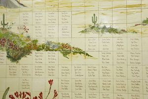 Photograph of Sisterhood Wall at Temple Beth Sholom's former facility on Oakey Blvd., Las Vegas, Nevada, May 19, 2016