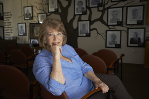 Photograph of Holocaust Resource Center's Myra Berkovits, Las Vegas, Nevada, May 31, 2016