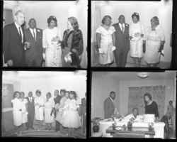 Set of negatives by Clinton Wright of Thelma's wedding, 1964