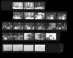 Set of negatives by Clinton Wright including annual dinner planning committee and Anderson Speaker at Madison 6th grade, 1964