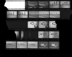 Set of negatives by Clinton Wright including Bicycle club, Golden Western, band rehearsal at Doolittle Park, vandalism at Doolittle, and sorority at Dottie's West House, 1965