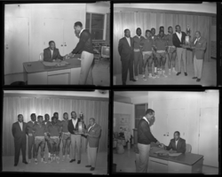 Set of negatives by Clinton Wright including Larry and Joe at Doolittle, and basketball team, 1965