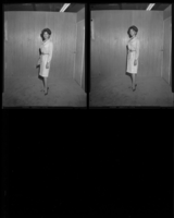 Set of negatives by Clinton Wright of a woman, 1965