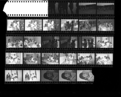 Set of negatives by Clinton Wright including Westside School registration, L. Vereye, Jo Mackey School, and PTA officers, 1965
