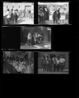 Set of negatives by Clinton Wright including A.M. & N. college choir visit and concert, and Kit Carson field trip to Hoover Dam, 1966