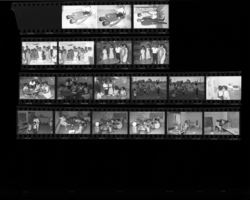Set of negatives by Clinton Wright including Operation Head Start, Bertha Harris, Demo Women West, and a wedding, 1966