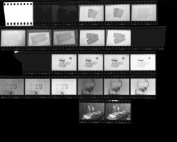 Set of negatives by Clinton Wright of products for Golden West Store advertisements, 1966