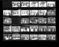 Set of negatives by Clinton Wright including Governor Saywer's visit to Elks, Charles Banks' anniversary, and circus day at Operation Independence, 1966