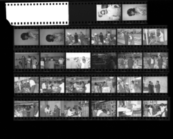 Set of negatives by Clinton Wright including Bee at Earl's, Governor Sawyer's Campaign at Golden West and Westside stores, 1966