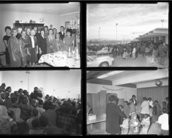 Set of negatives by Clinton Wright including Edie Kim's Club, Christmas party at Doolittle, and Coruth's Church, 1967
