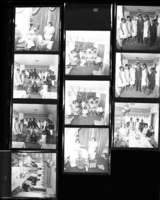 Set of negatives by Clinton Wright including Progressive Women's Club installation, and bridal shower, 1968