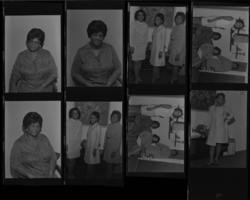 Set of negatives by Clinton Wright of Alpha Kappa Alphas posing for advertisement, 1969