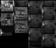 Set of negatives by Clinton Wright including Tony Wright Singers, Miscal at St. Paul, focus tests, K Dott Club, Atomic Blast (measurements), and Tanga, 1970