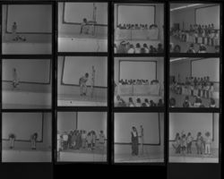 Set of negatives by Clinton Wright including Beula Jones, Necia & Brother at Sarann's, and Jo Mackey Talent Show, 1970
