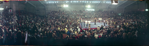 Sugar Ray Leonard vs. Wilfred Benitez fight at Caesars Palace, Las Vegas, Nevada: panoramic photograph