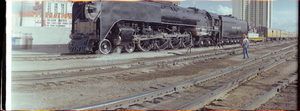 Last steam engine for the Union Pacific Railroad, Las Vegas, Nevada: panoramic photograph